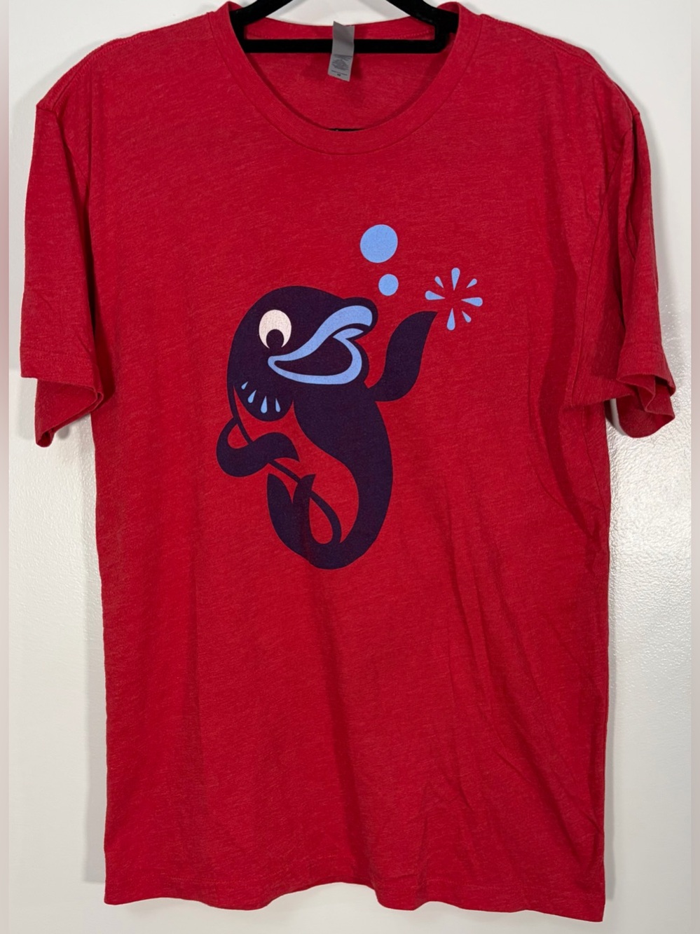 Next Level Apparel Red Crewneck Tee with Center Tag